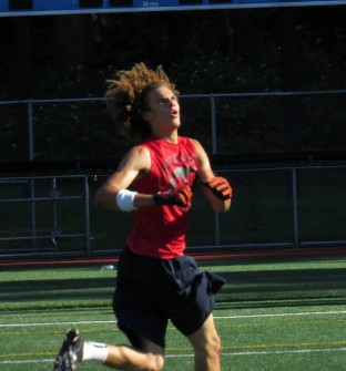 Terence Grady looks to haul in a pass