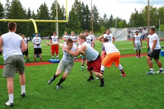 Skyler Funderburk in one-on-one at a recent BFA Combine