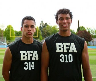 Two of the state's better athletes; Tristen Holmes (6-1 170 So. WR/DB) Austin Holmes (6-4 245 Jr. OL/DL)