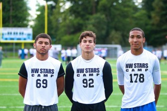 (L-R) WA top (2015) DB Dashay Ware , 2014 DB's.. Mitch Fettig (Olympia) & Keenan Curran (Federal Way)