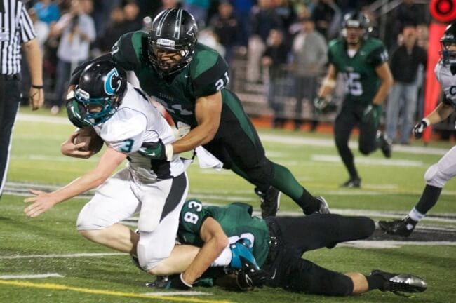 (Notorious hitter and top junior LB/FB AJ Hotchkins of Tigard grabs first D1 offer from Idaho By Jordan Johnson)