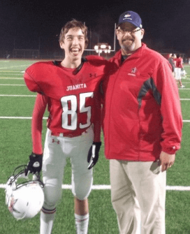 Austin Knerr, left, and his father Brian Knerr.