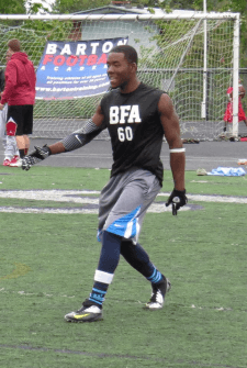 One of the top players in the country, Budda Baker of Bellevue, here at our annual "Battle in Seattle" 7 on 7 tournament; He will head to University of Washington.