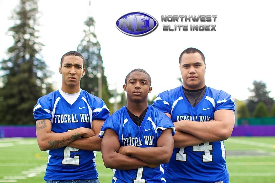 Federal Way returns three of the better players on the West Coast in (L-R) Keenan Curran, Chico McClatcher, JayTee Tiuli (Photo: Aric Becker)