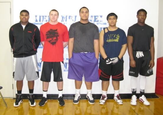 (L-R, Marcus Griffin, Shane Bowman, JayTee Tiuli, Thomas Toki, Cody Baker)