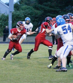 Jake Tumblin, with ball. (Photo: Shelli Trumbull)