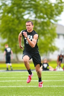 Jordan Morgan (6-2 200 Jr. WR) MVP'd the Barton Camp/Combine Sunday and finshed with the 2nd best ALL TIME shuttle (3.97) in camp history.