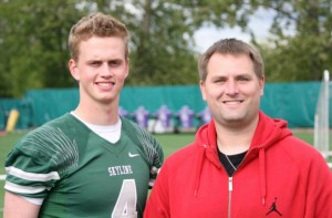 (Two of the nation's #1 HS QB's have trained with Taylor from an early age, and come through the academy in just the last 3 years ; Shown here with Max Browne now at USC.)