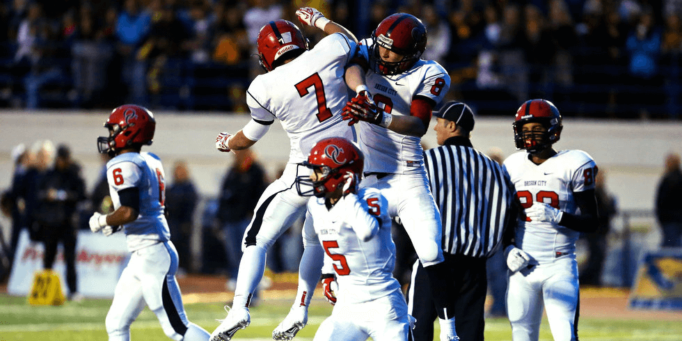 Mitchell and Bradford enjoying another OC touchdown!