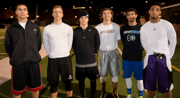 (L-R) David Morris, Alex Stickel, Elijah Molden, Brady Breeze, Anthony Adams, Zach Houlemard