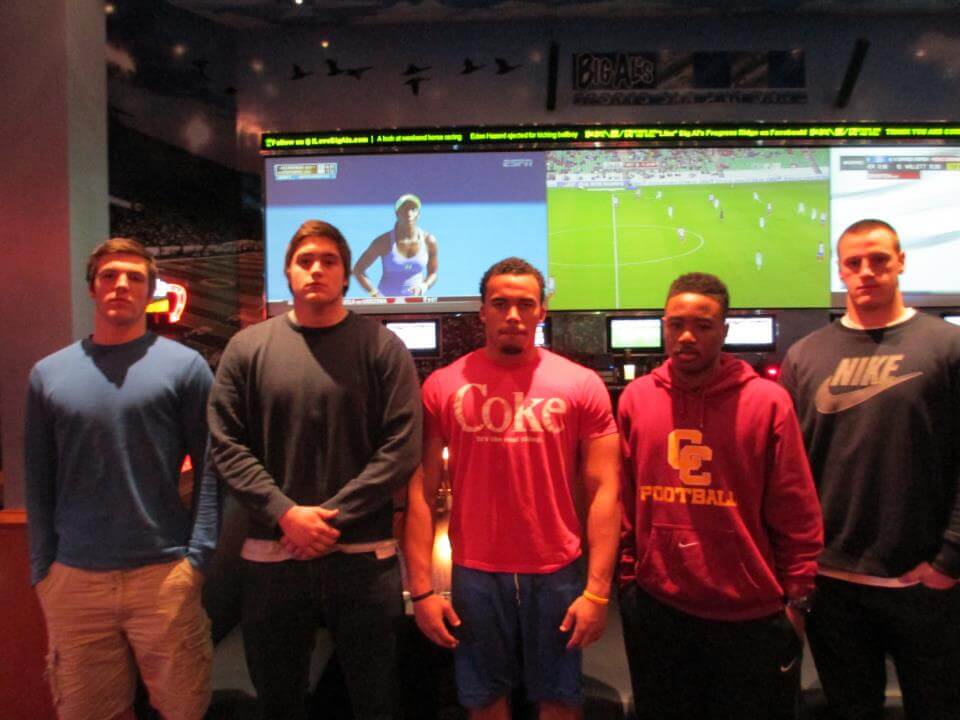 (Some of Oregon's top ranked players... L-R, Joey Alfieri, Henry Mondeaux, AJ Hotchkins, Aaron Washington, Connor Humphreys)