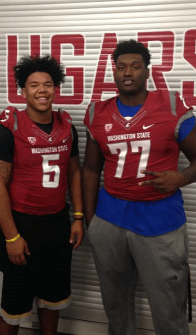Quazzel White (right) with teammate LJ Lovelace on an unofficial visit