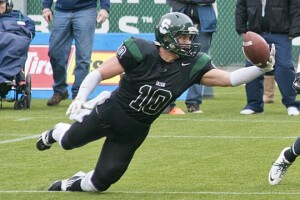 (Strahm with one of his two INTs in the 6A Championship Game)