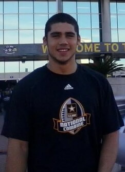 Tevin Gray at the US Army All-American Combine in San Antonio.