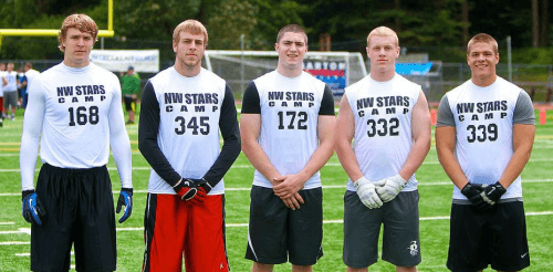 (L-R) Peyton Dole- Air Force, Brett Carter- Central Washington, Jack Flor- Air Force, Conner Baumann-E.Washington, Nate Lewis- Undecided